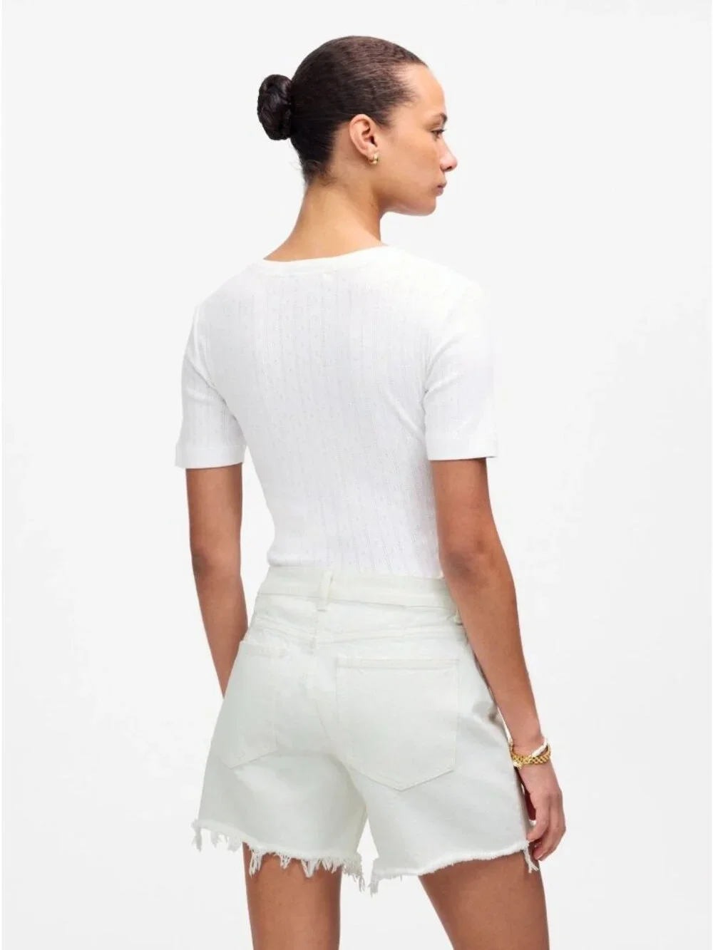 NWT Madewell The Brynn Long Short in Pure White - Size: 26